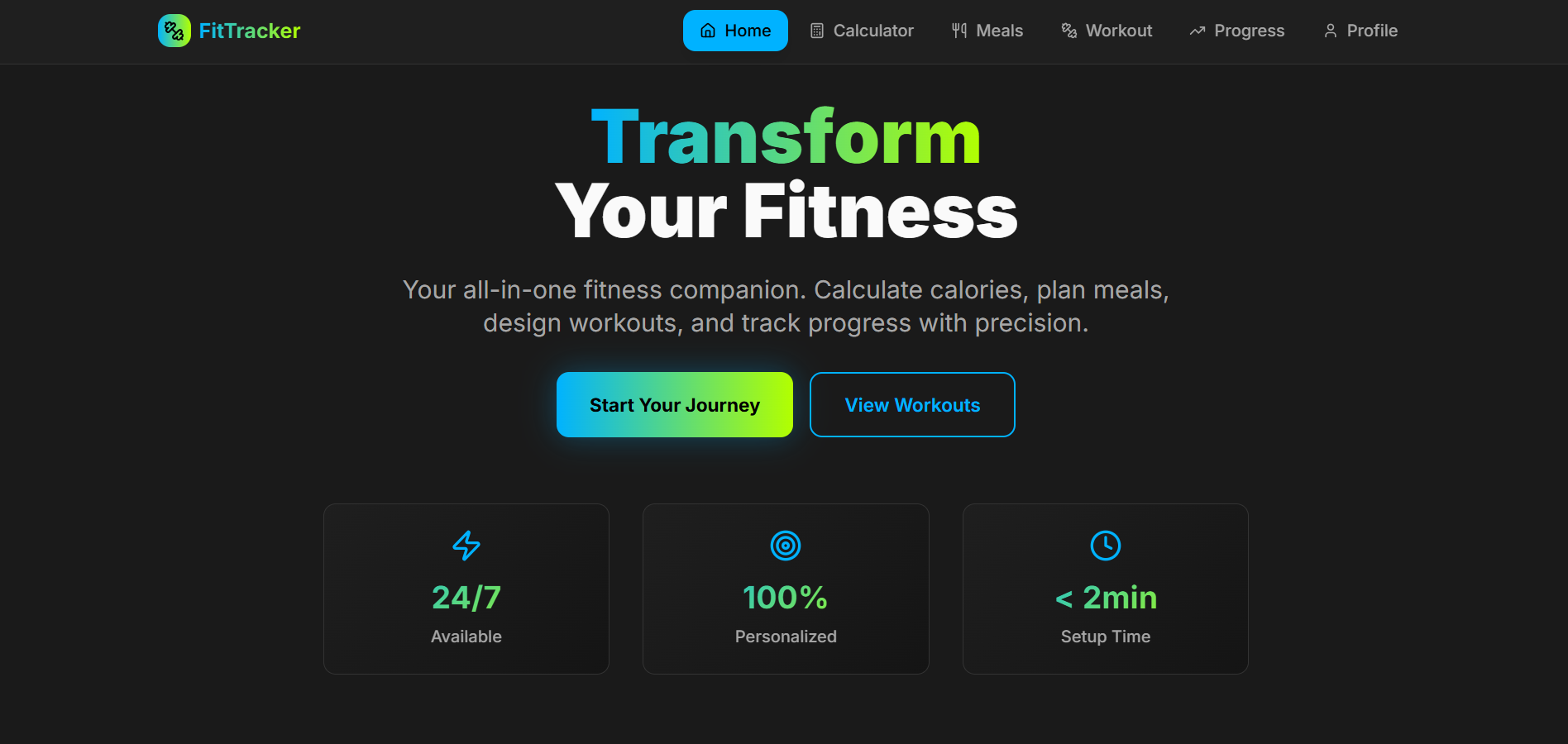 Fitness Tracking Mobile App